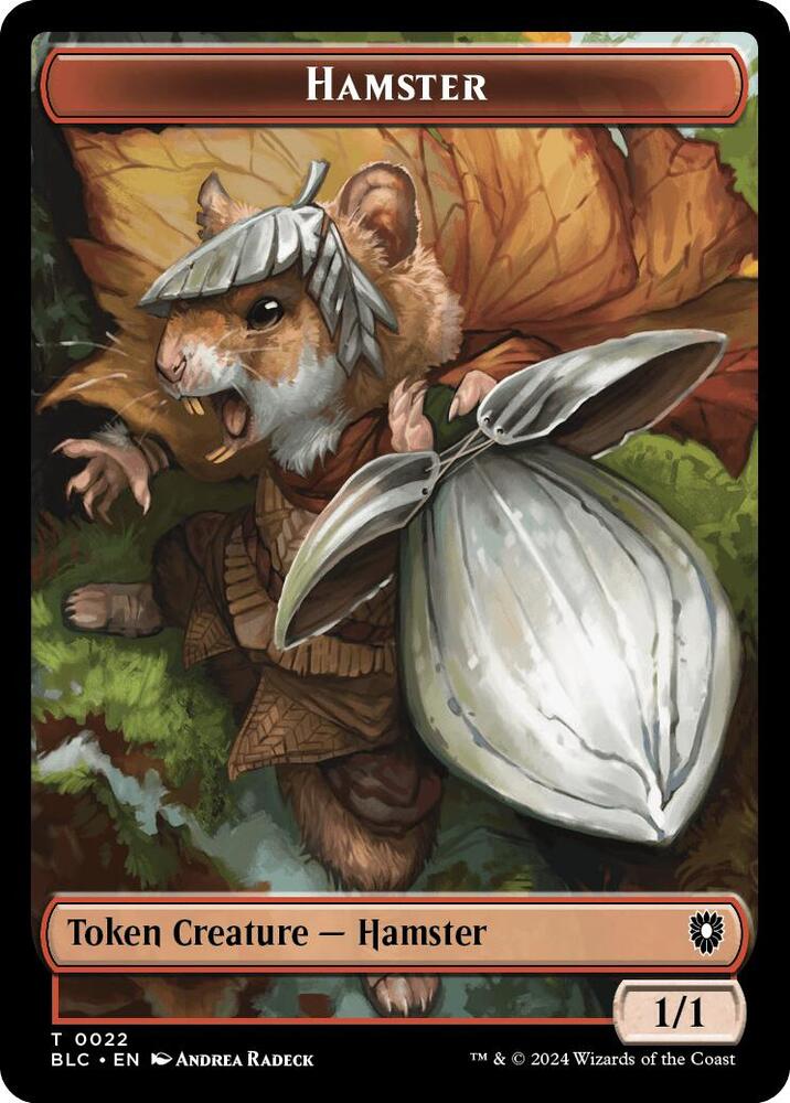 Hamster // Beast (0024) Double-Sided Token (22 // 24) [Bloomburrow Commander]