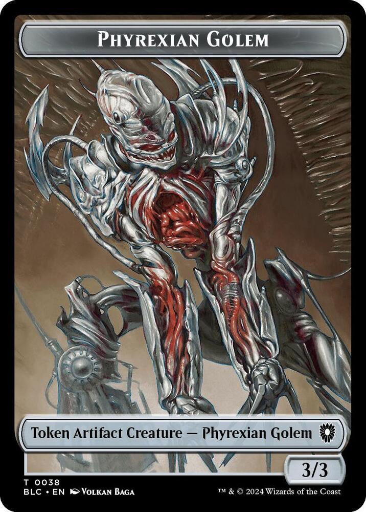 Phyrexian Golem // Faerie Double-Sided Token (38 // 12) [Bloomburrow Commander]