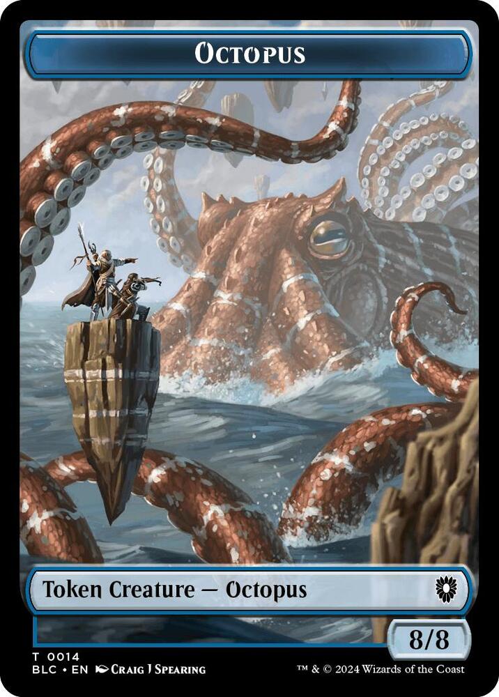 Octopus // Rabbit Double-Sided Token (14 // 3) [Bloomburrow Commander]