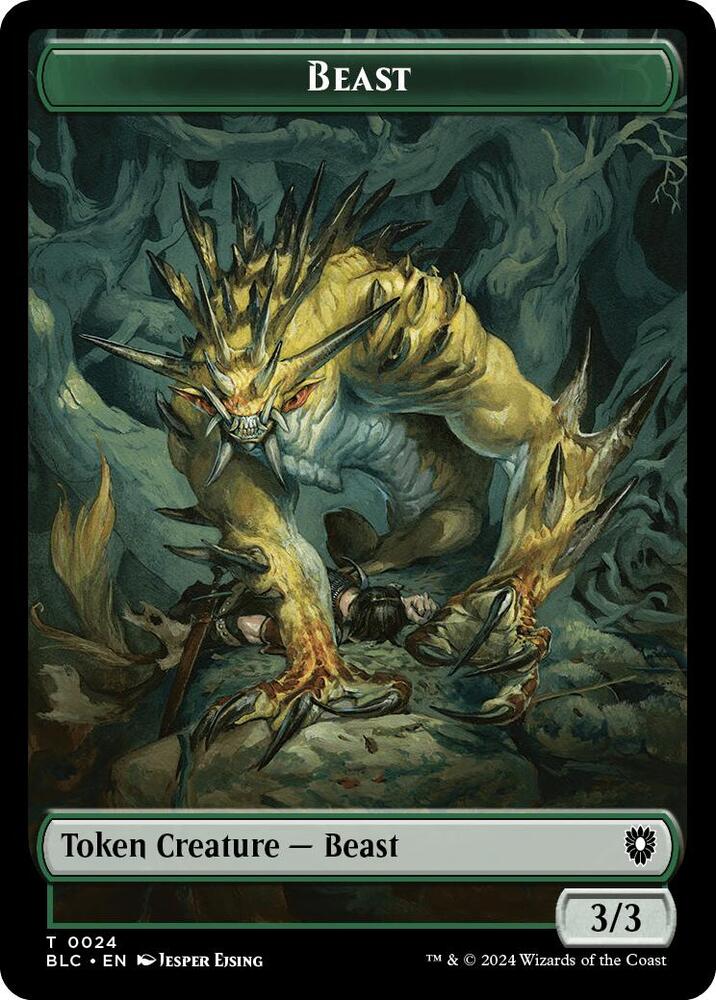 Beast (0024) // Treasure Double-Sided Token (24 // 29) [Bloomburrow Commander]