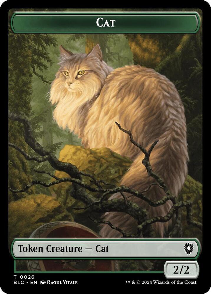 Cat // Treasure Double-Sided Token (26 // 29) [Bloomburrow Commander]