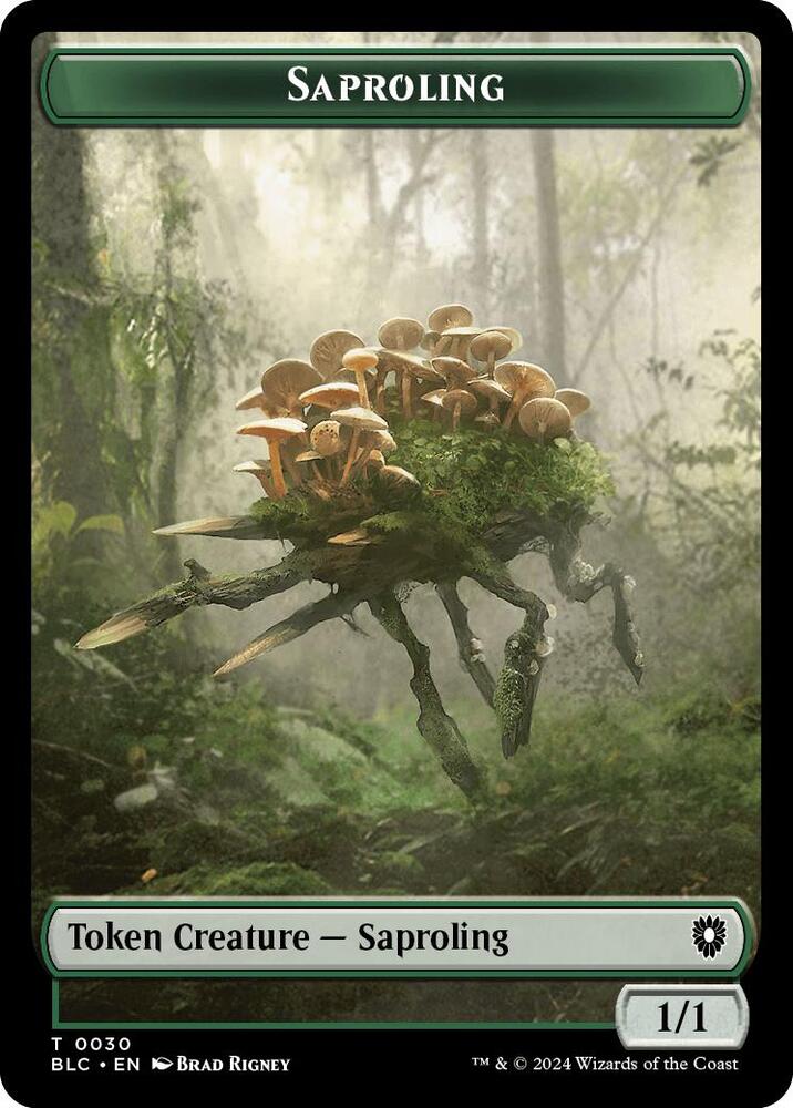 Saproling // Treasure Double-Sided Token (30 // 29) [Bloomburrow Commander]