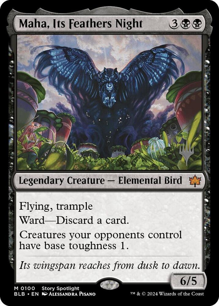 Maha, Its Feathers Night (100) [Bloomburrow Promos]