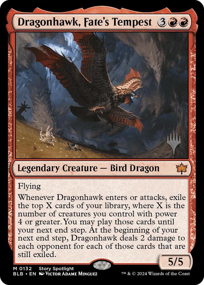Dragonhawk, Fate's Tempest (132) [Bloomburrow Promos]