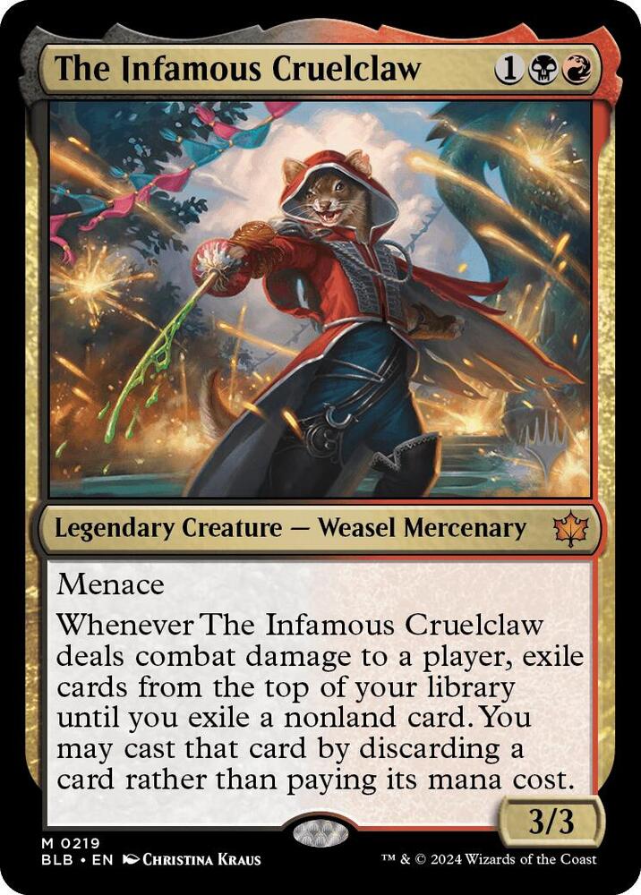 The Infamous Cruelclaw (219) [Bloomburrow Promos]