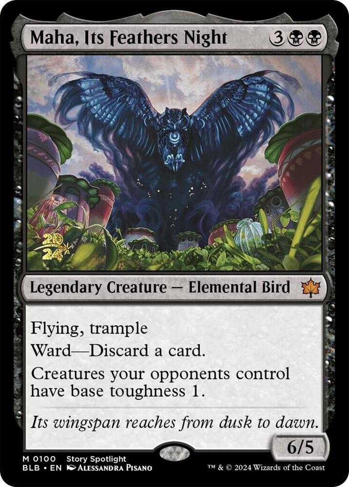 Maha, Its Feathers Night (100) [Prerelease Cards]