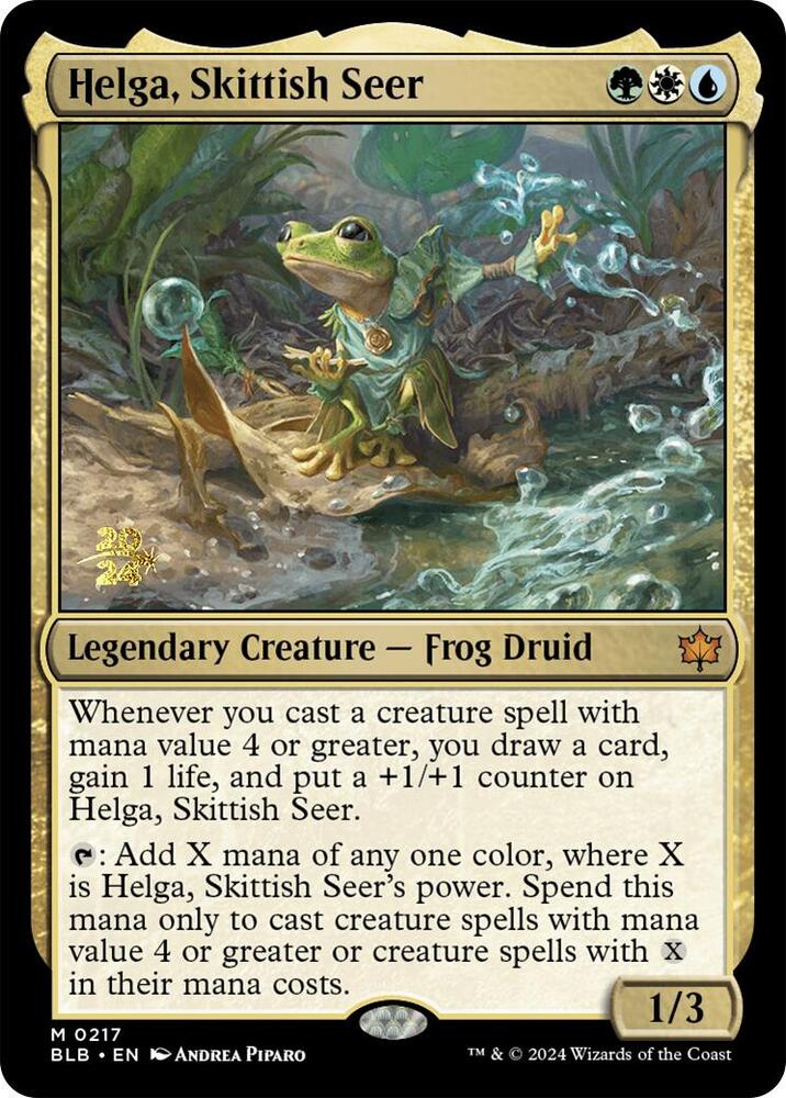 Helga, Skittish Seer (217) [Prerelease Cards]