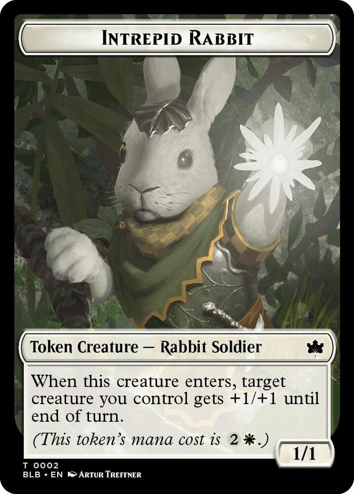 Intrepid Rabbit Token (2) [Bloomburrow]
