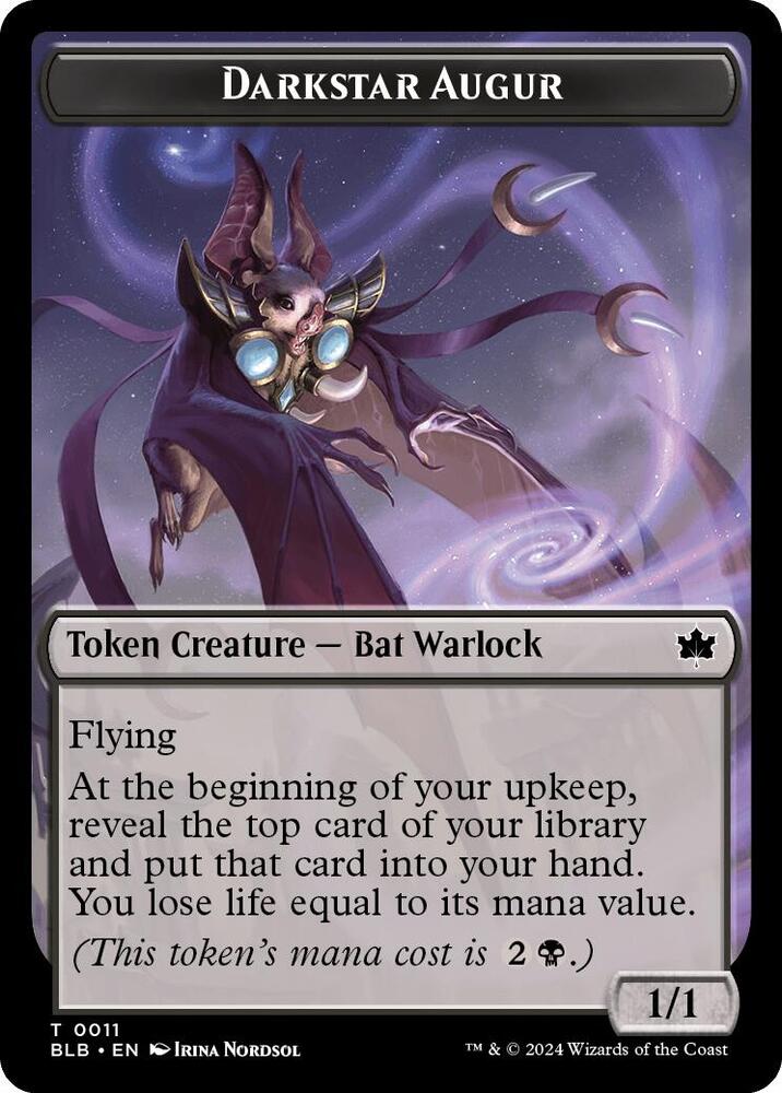 Darkstar Augur Token (11) [Bloomburrow]