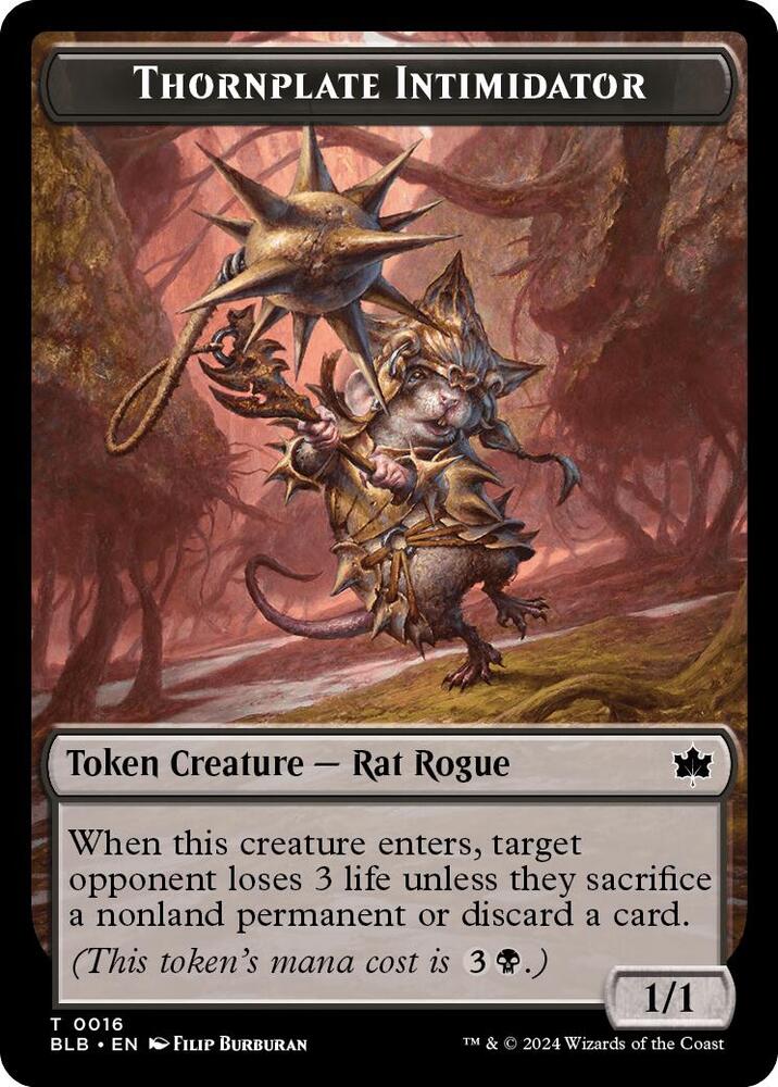 Thornplate Intimidator Token (16) [Bloomburrow]