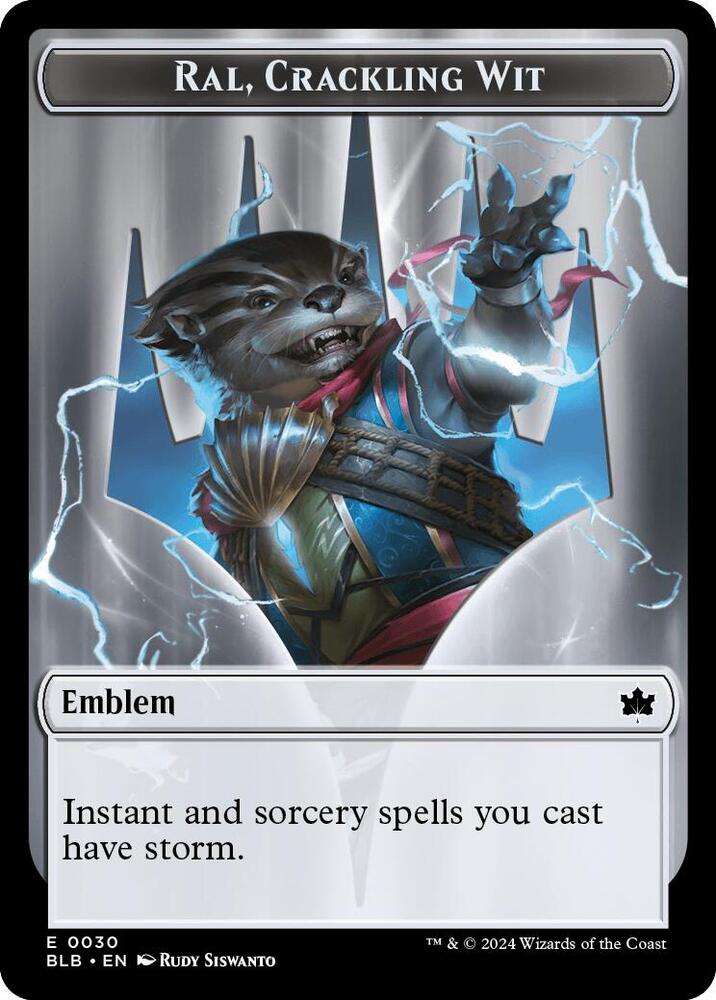 Emblem - Ral, Crackling Wit (30) [Bloomburrow]