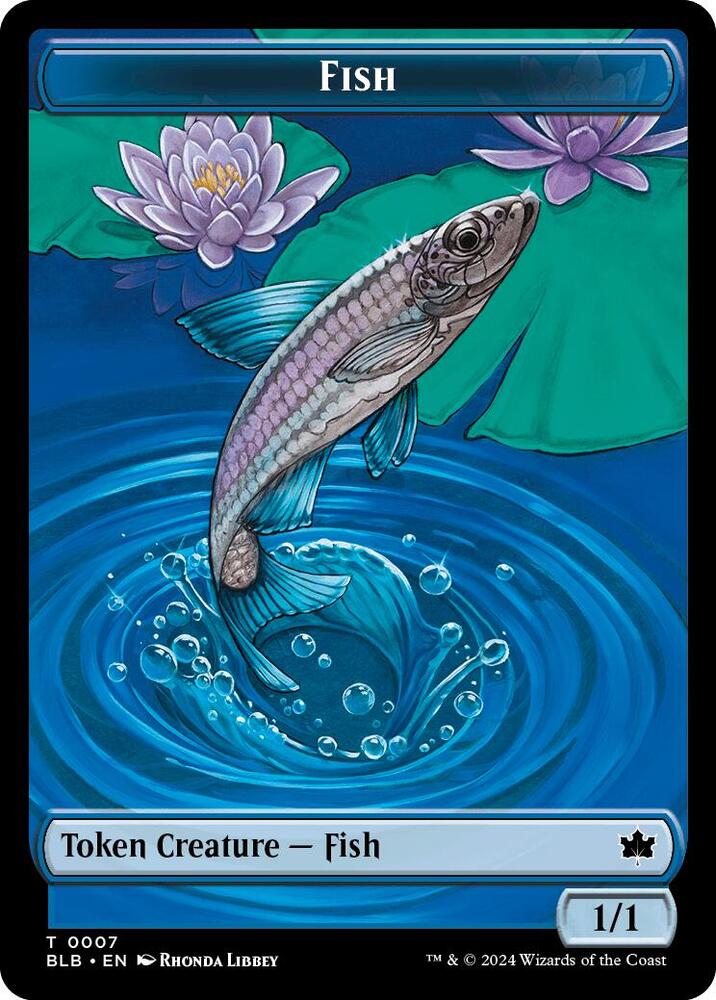 Fish // Tender Wildguide Double-Sided Token (7 // 24) [Bloomburrow]
