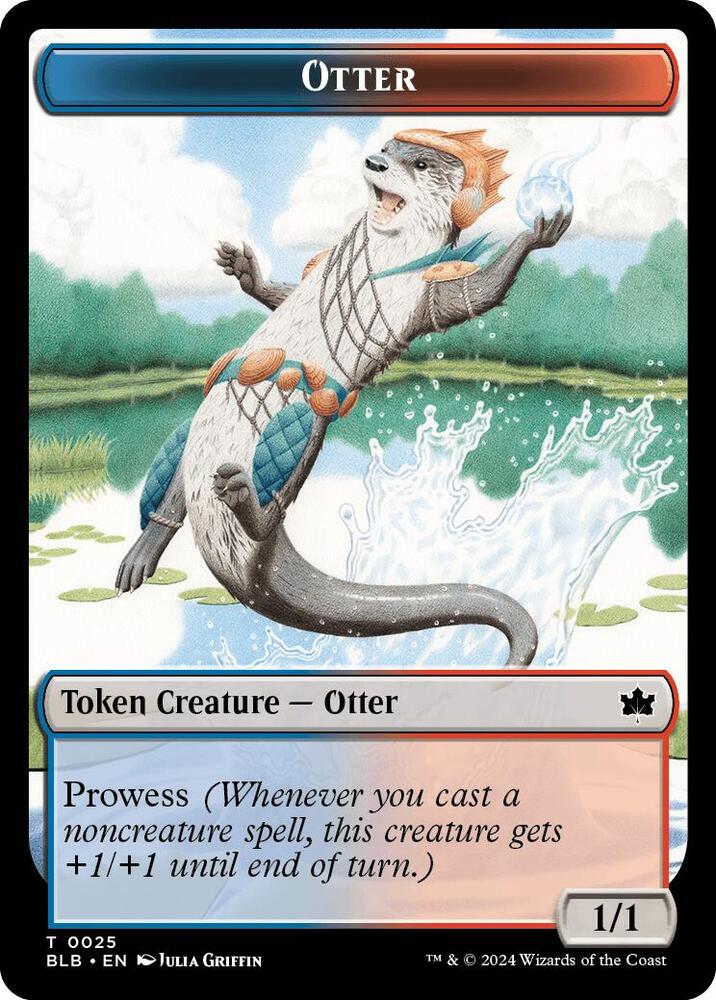 Otter // Thornplate Intimidator Double-Sided Token (25 // 16) [Bloomburrow]