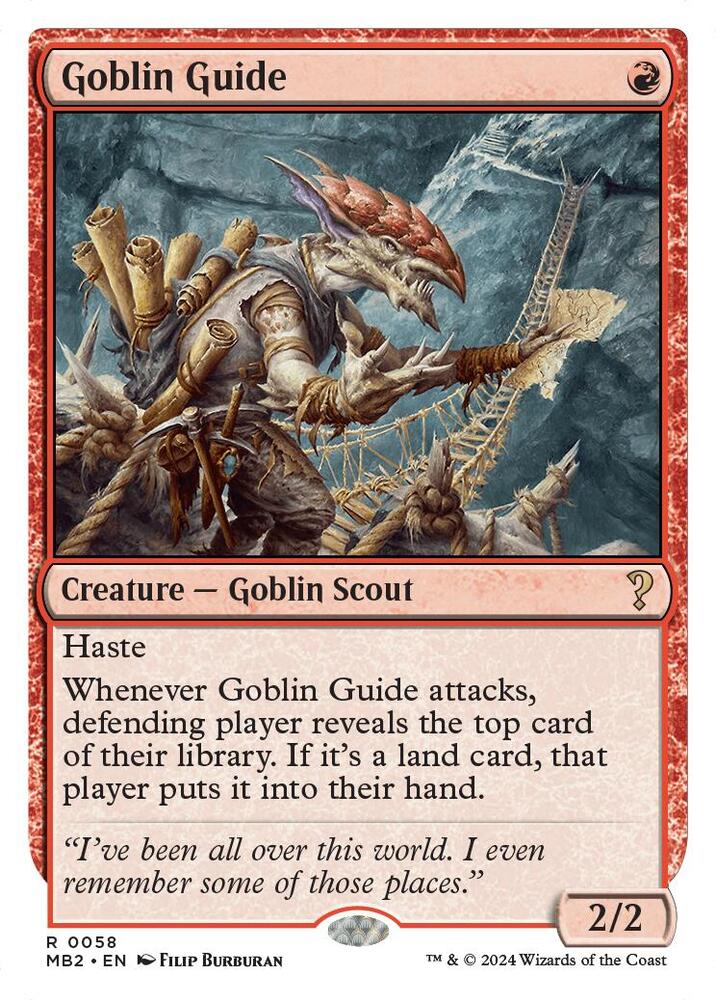 Goblin Guide (White Border) (58) [Mystery Booster 2]