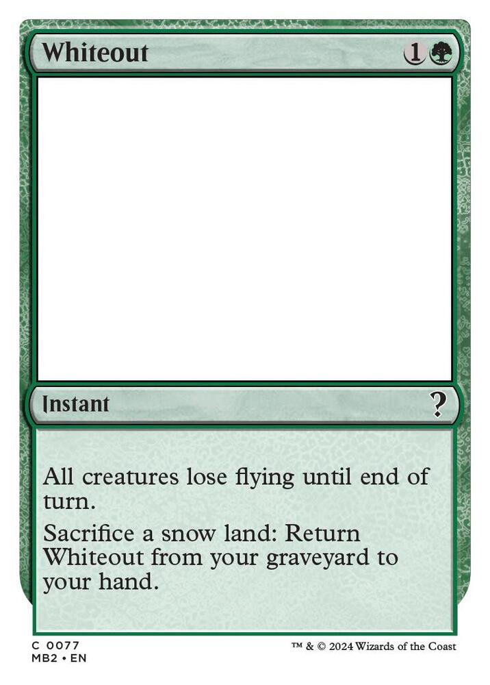 Whiteout (White Border) (77) [Mystery Booster 2]