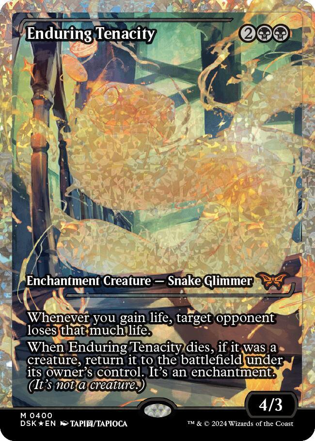 Enduring Tenacity (Showcase) (Fracture Foil) (400) [Duskmourn: House of Horror]
