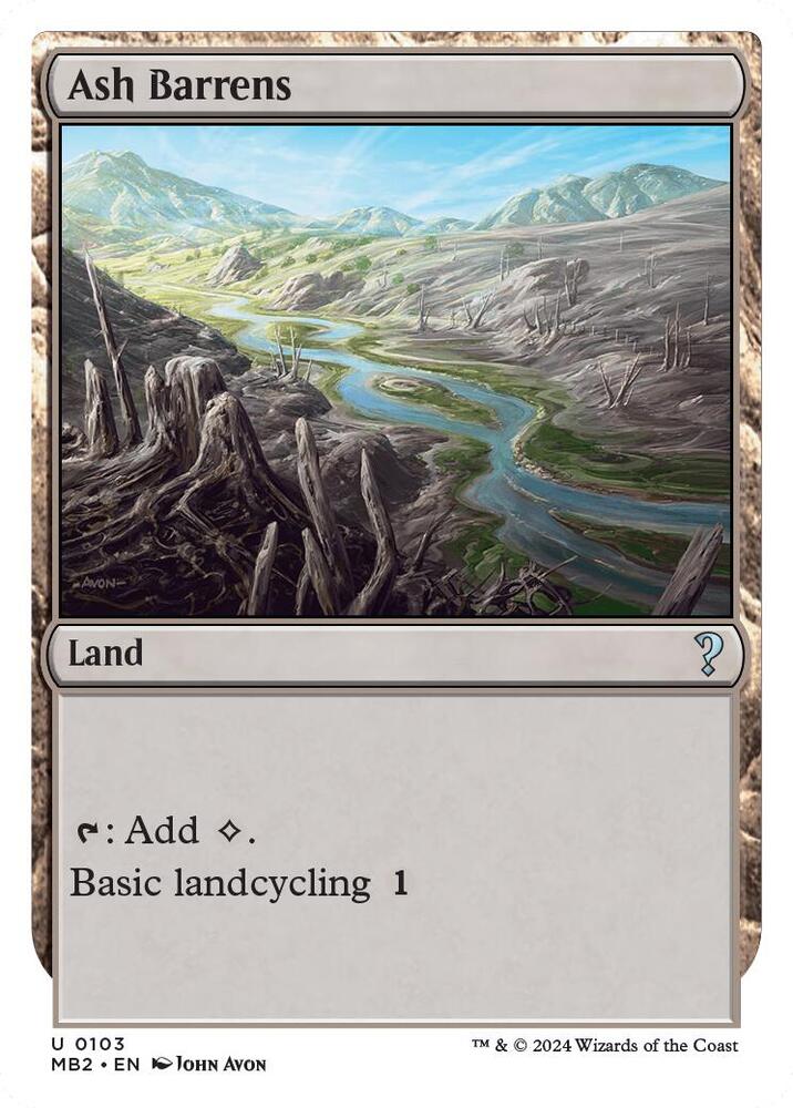 Ash Barrens (White Border) (103) [Mystery Booster 2]