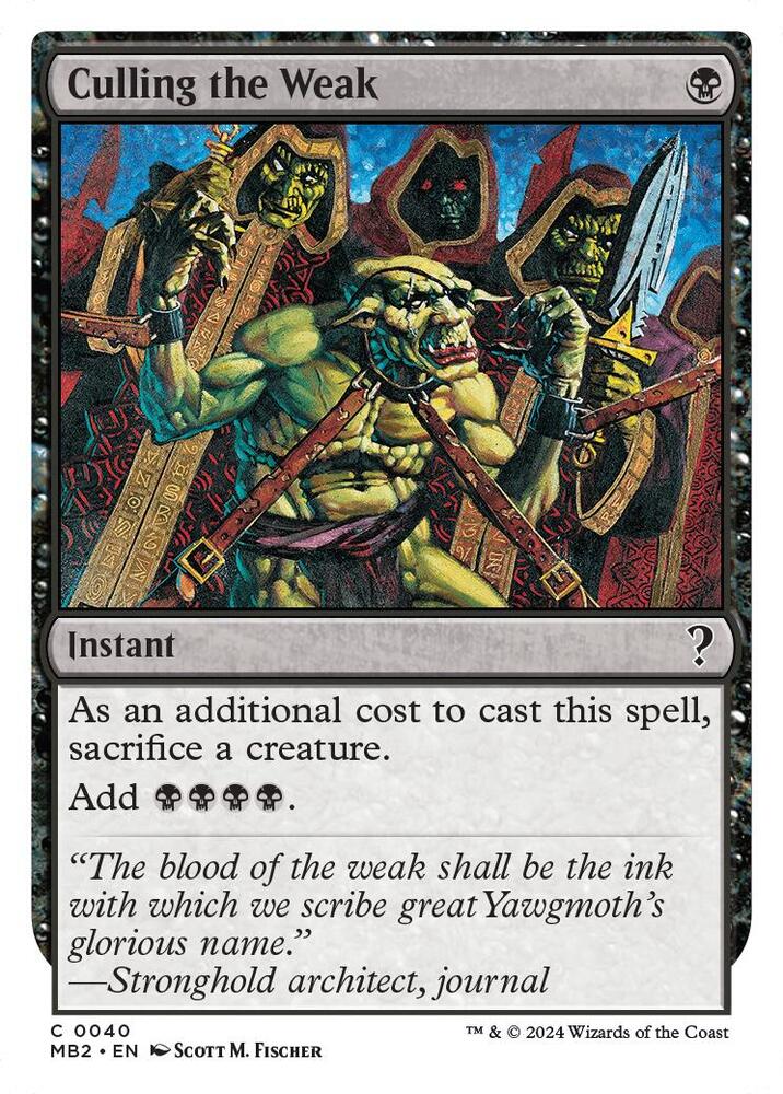 Culling the Weak (White Border) (40) [Mystery Booster 2]