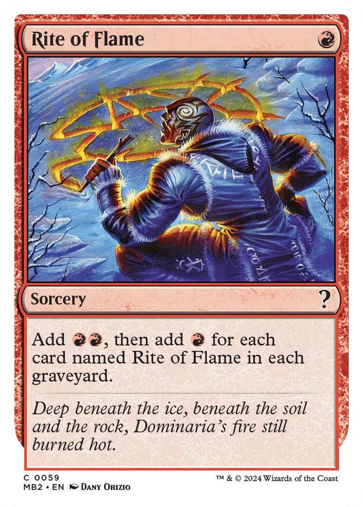 Rite of Flame (White Border) (59) [Mystery Booster 2]