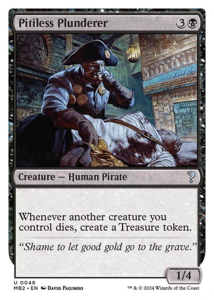 Pitiless Plunderer (White Border) (46) [Mystery Booster 2]