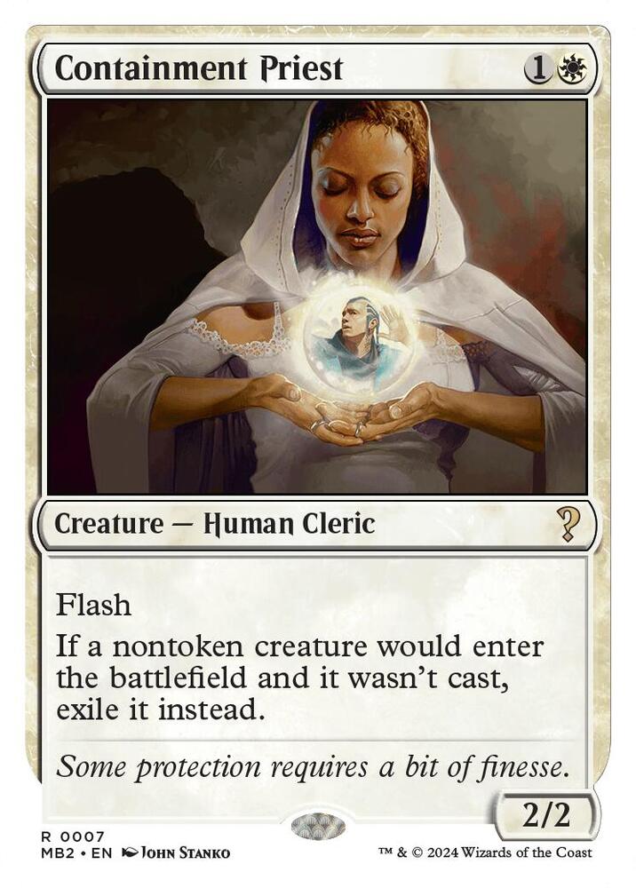 Containment Priest (White Border) (7) [Mystery Booster 2]