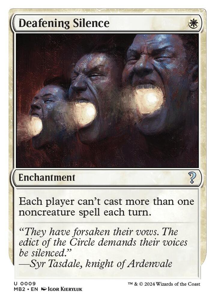 Deafening Silence (White Border) (9) [Mystery Booster 2]