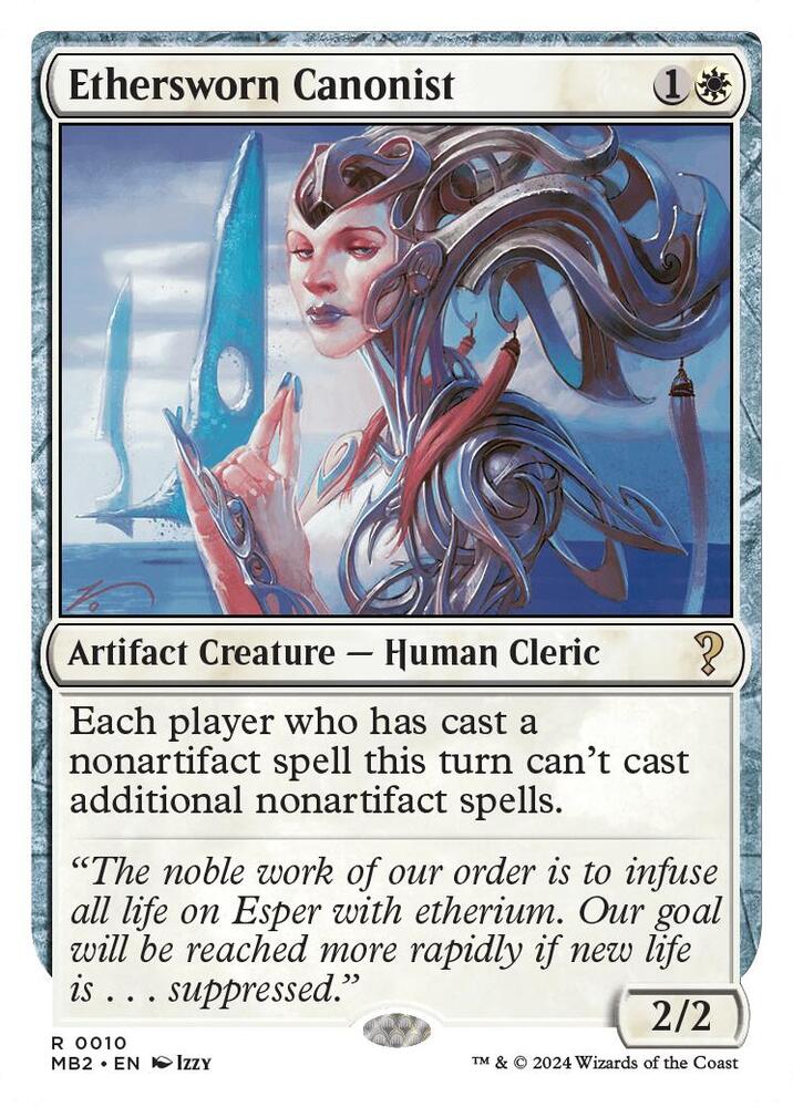 Ethersworn Canonist (White Border) (10) [Mystery Booster 2]
