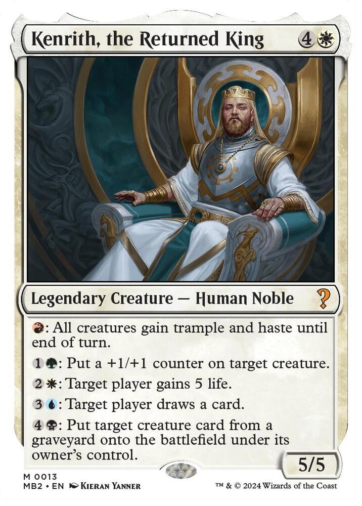 Kenrith, the Returned King (White Border) (13) [Mystery Booster 2]