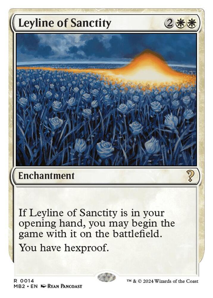 Leyline of Sanctity (White Border) (14) [Mystery Booster 2]