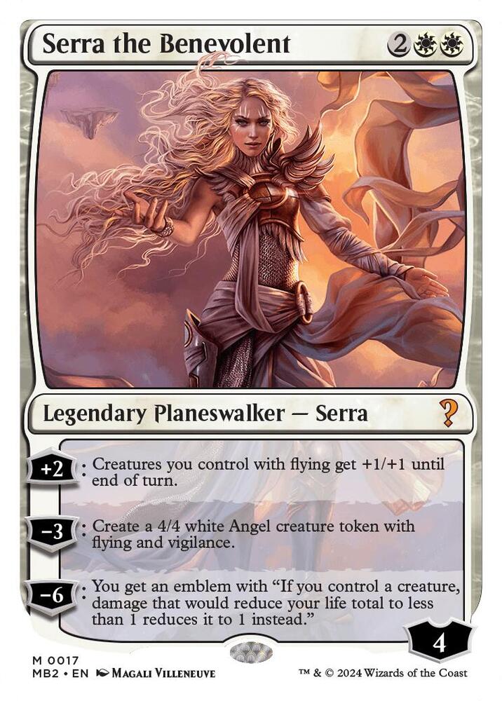 Serra the Benevolent (White Border) (17) [Mystery Booster 2]