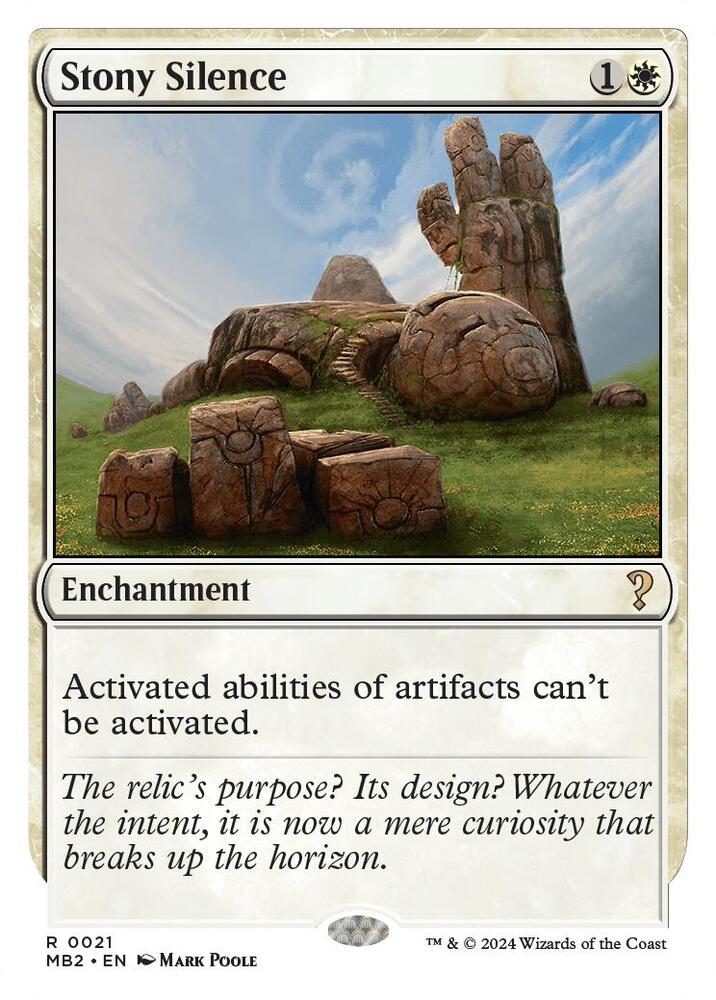 Stony Silence (White Border) (21) [Mystery Booster 2]