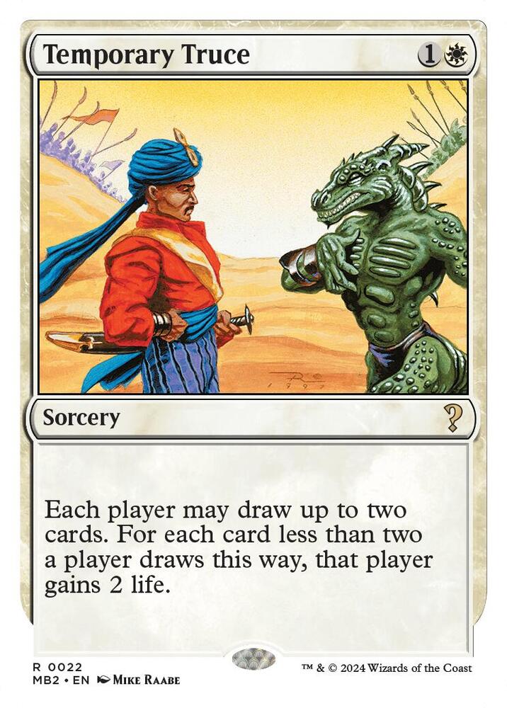 Temporary Truce (White Border) (22) [Mystery Booster 2]