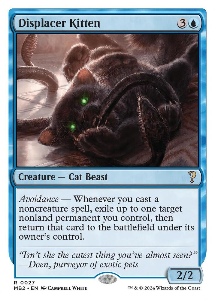 Displacer Kitten (White Border) (27) [Mystery Booster 2]
