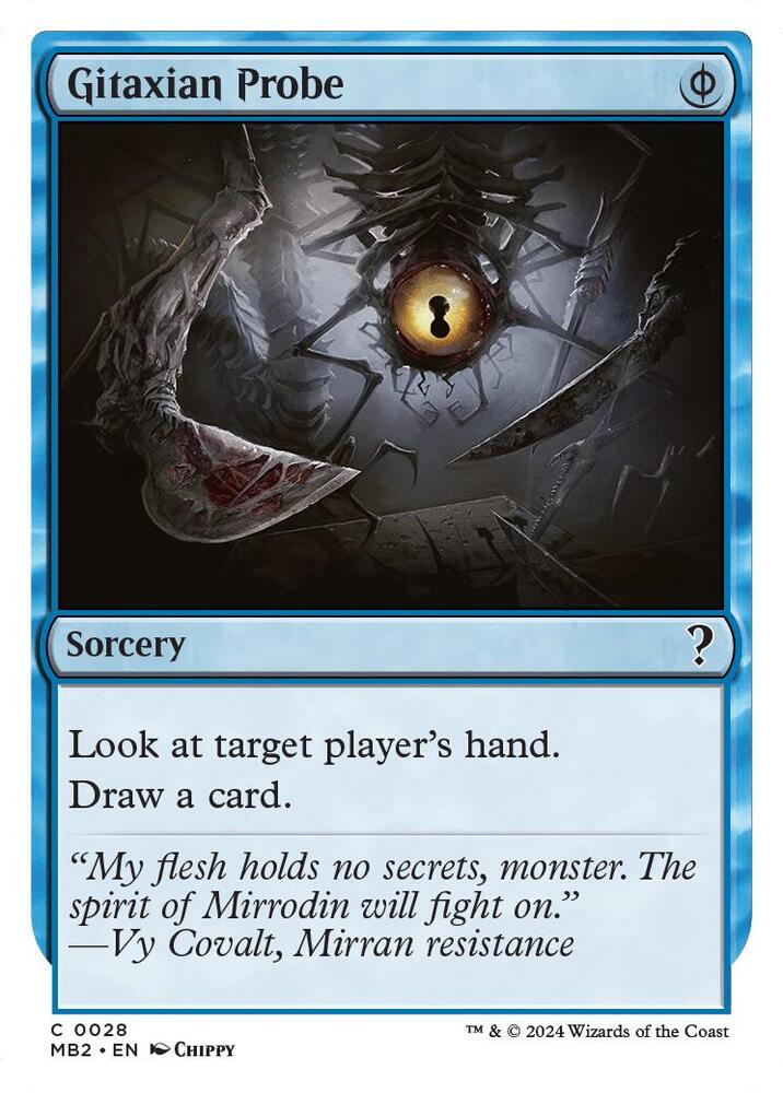 Gitaxian Probe (White Border) (28) [Mystery Booster 2]