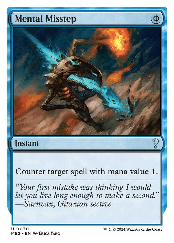 Mental Misstep (White Border) (30) [Mystery Booster 2]
