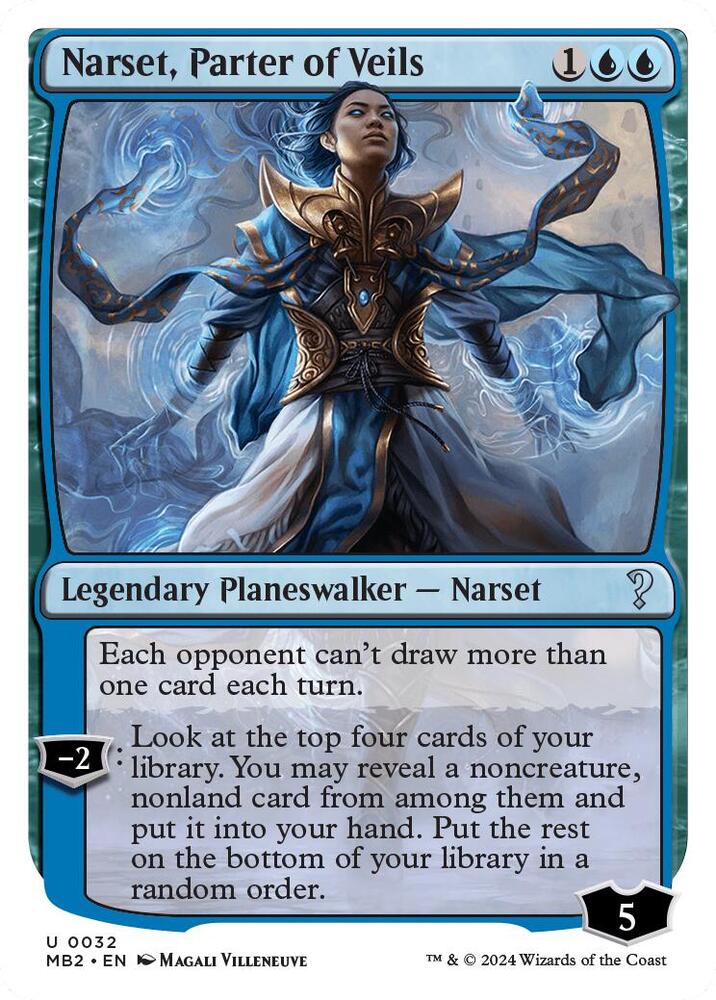 Narset, Parter of Veils (White Border) (32) [Mystery Booster 2]