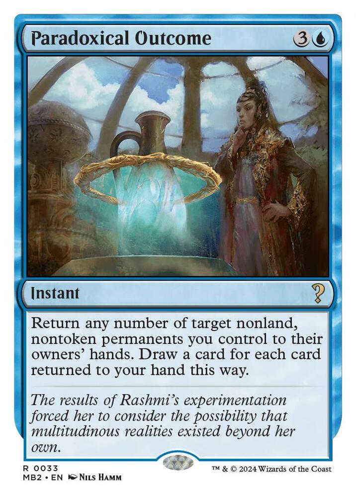 Paradoxical Outcome (White Border) (33) [Mystery Booster 2]