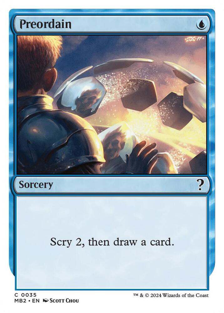 Preordain (White Border) (35) [Mystery Booster 2]