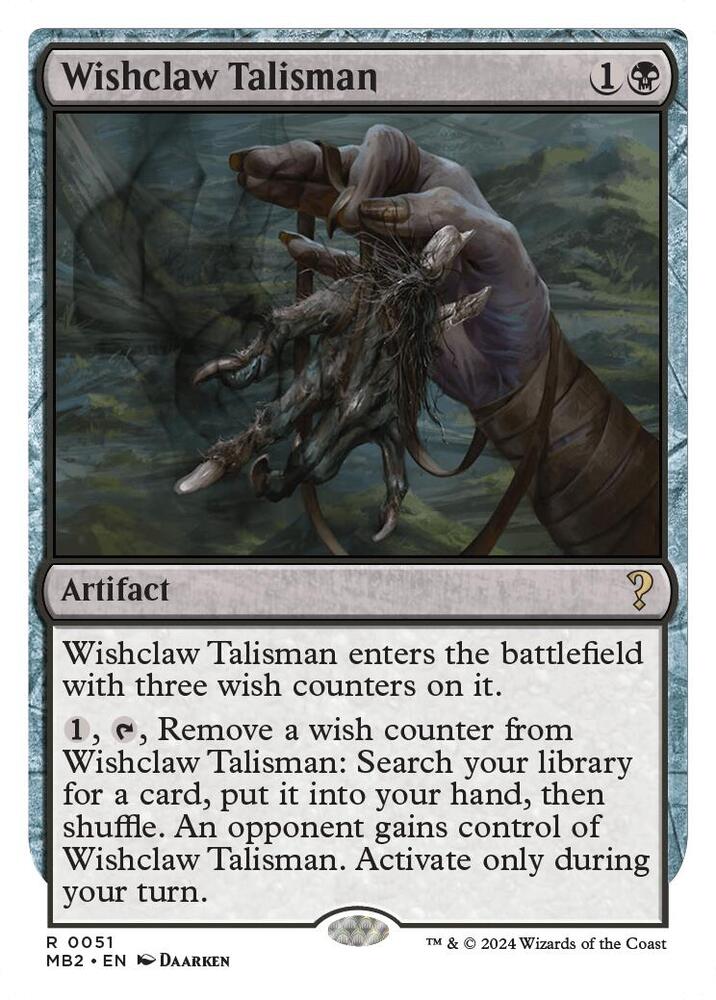 Wishclaw Talisman (White Border) (51) [Mystery Booster 2]