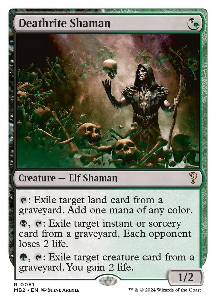 Deathrite Shaman (White Border) (81) [Mystery Booster 2]