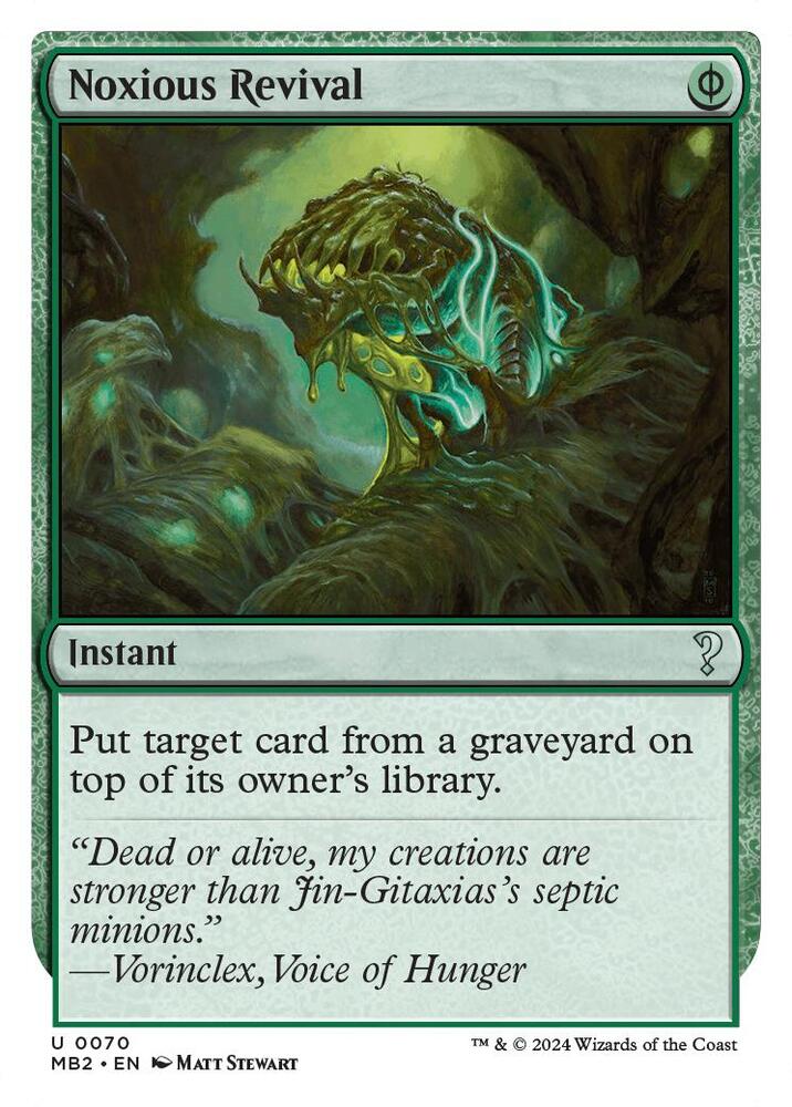 Noxious Revival (White Border) (70) [Mystery Booster 2]