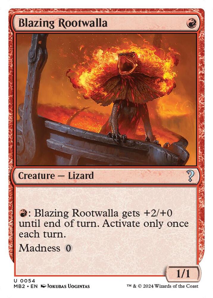 Blazing Rootwalla (White Border) (54) [Mystery Booster 2]