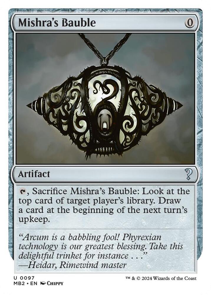 Mishra's Bauble (White Border) (97) [Mystery Booster 2]