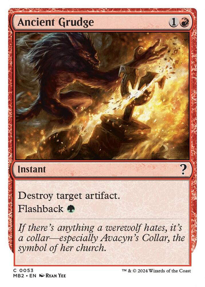 Ancient Grudge (White Border) (53) [Mystery Booster 2]
