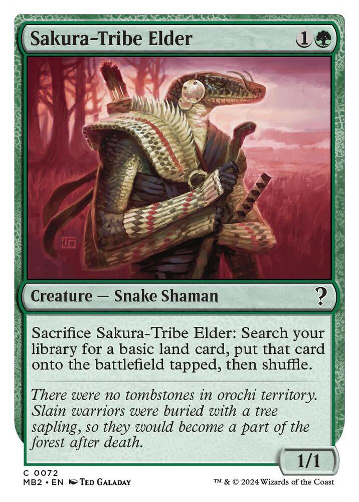 Sakura-Tribe Elder (White Border) (72) [Mystery Booster 2]