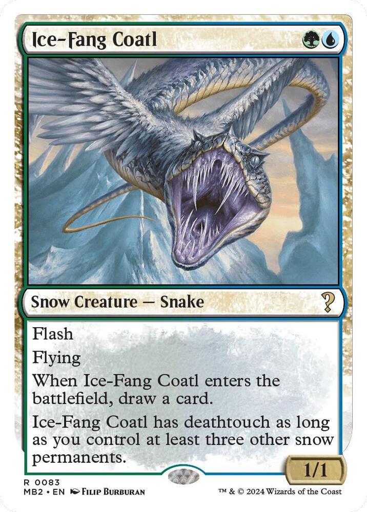 Ice-Fang Coatl (White Border) (83) [Mystery Booster 2]