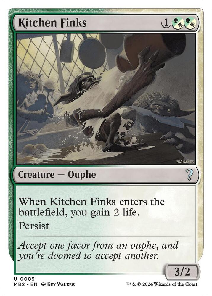 Kitchen Finks (White Border) (85) [Mystery Booster 2]