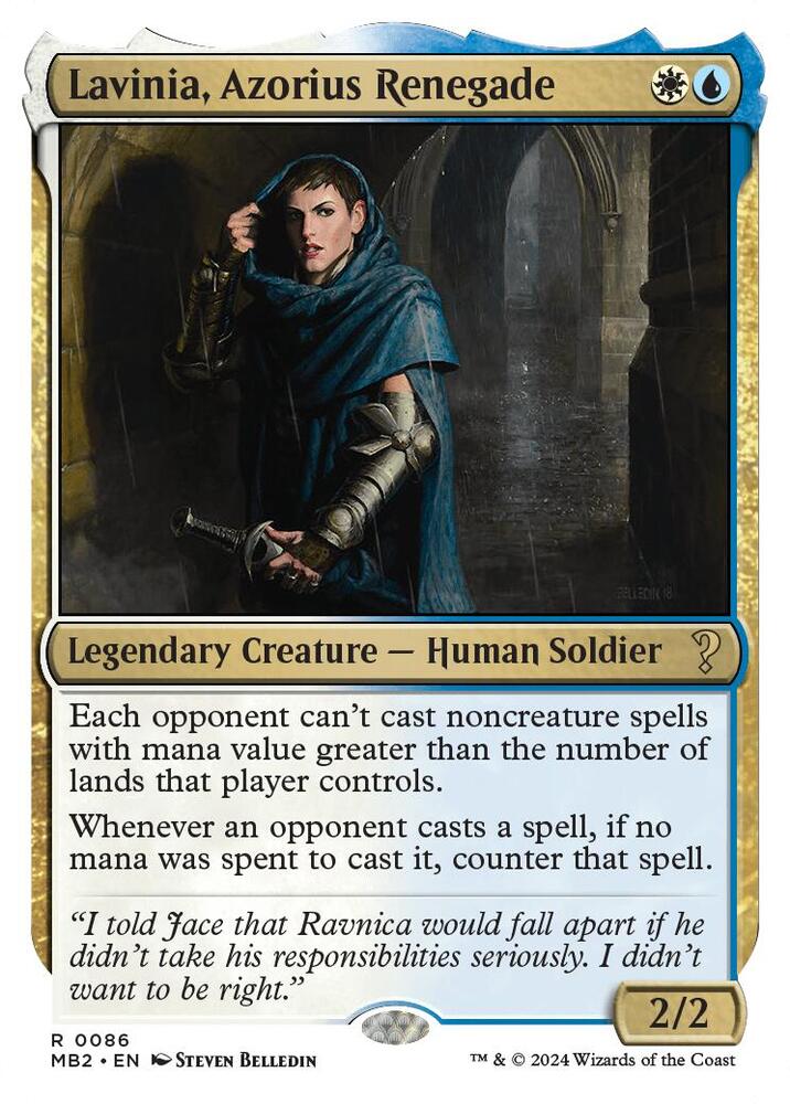 Lavinia, Azorius Renegade (White Border) (86) [Mystery Booster 2]