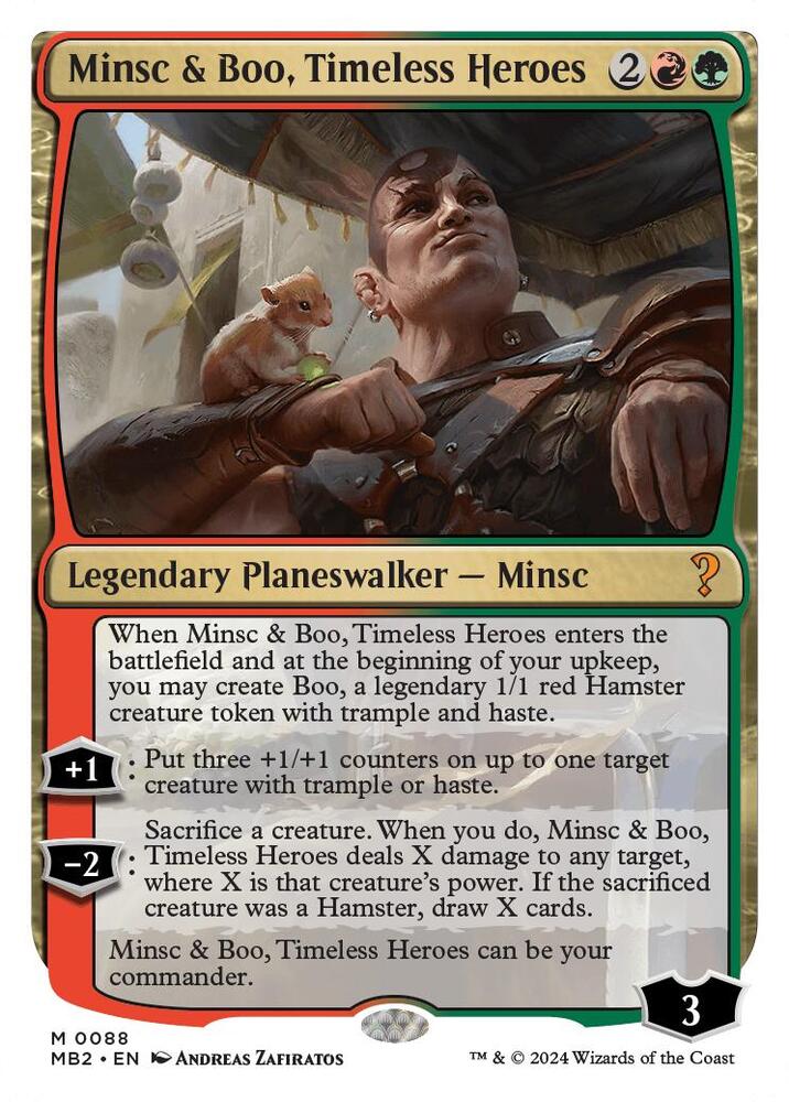 Minsc & Boo, Timeless Heroes (White Border) (88) [Mystery Booster 2]
