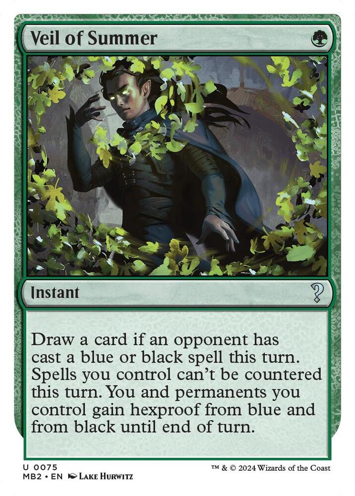 Veil of Summer (White Border) (75) [Mystery Booster 2]